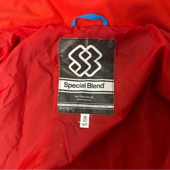 Special Blend Blue Red Snowboarding Jacket - Picture 6 of 8